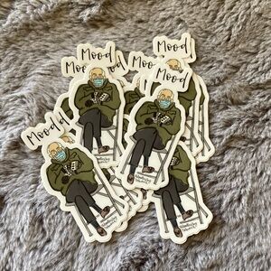 Lot of 12 Bernie Sanders “Mood”Stickers
